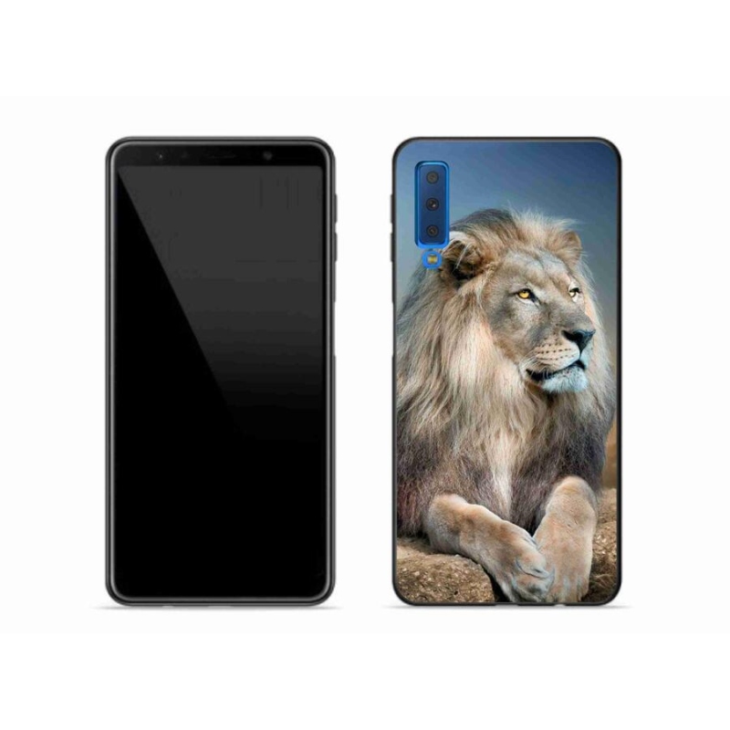 Gelový obal mmCase na mobil Samsung Galaxy A7 (2018) - lev 1
