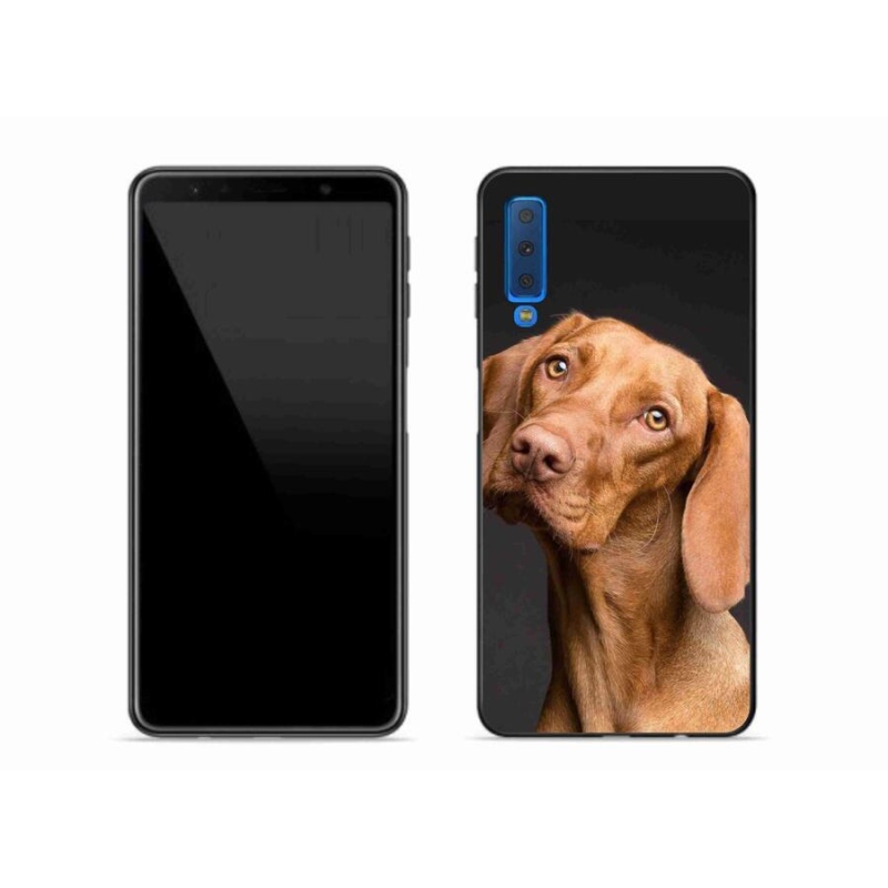 Gelový obal mmCase na mobil Samsung Galaxy A7 (2018) - maďarský ohař