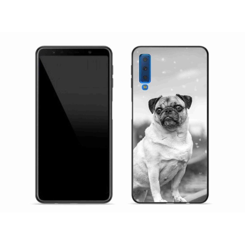 Gelový obal mmCase na mobil Samsung Galaxy A7 (2018) - mops