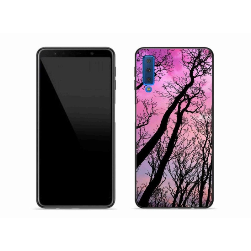 Gelový obal mmCase na mobil Samsung Galaxy A7 (2018) - opadané stromy