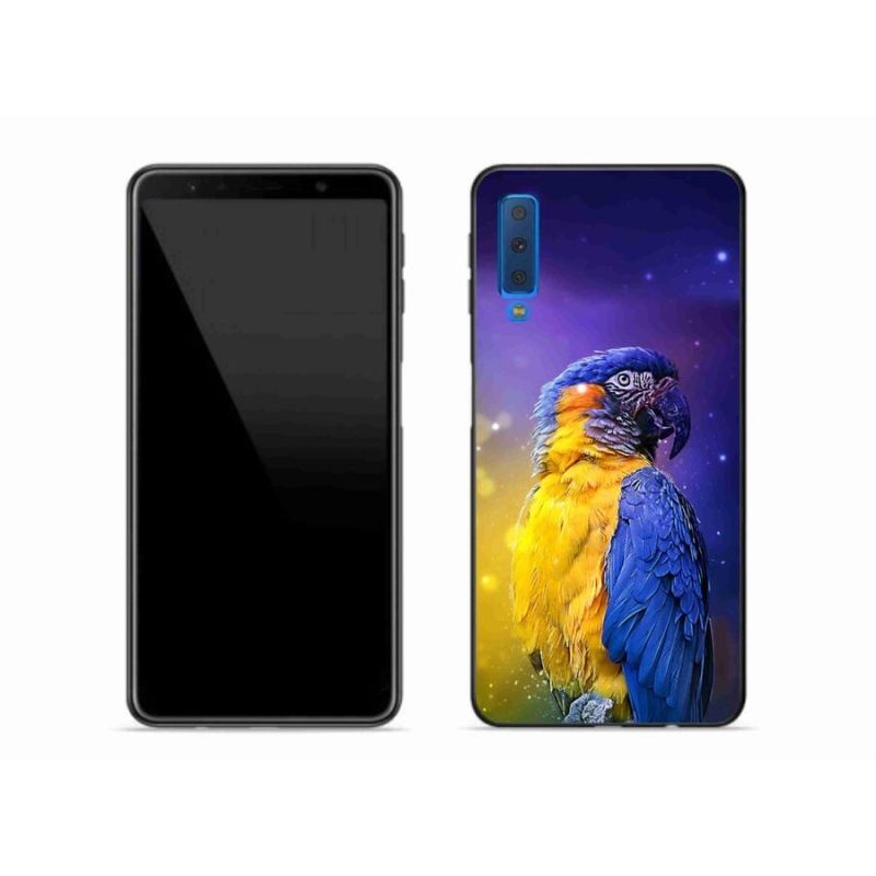 Gelový obal mmCase na mobil Samsung Galaxy A7 (2018) - papoušek ara 1