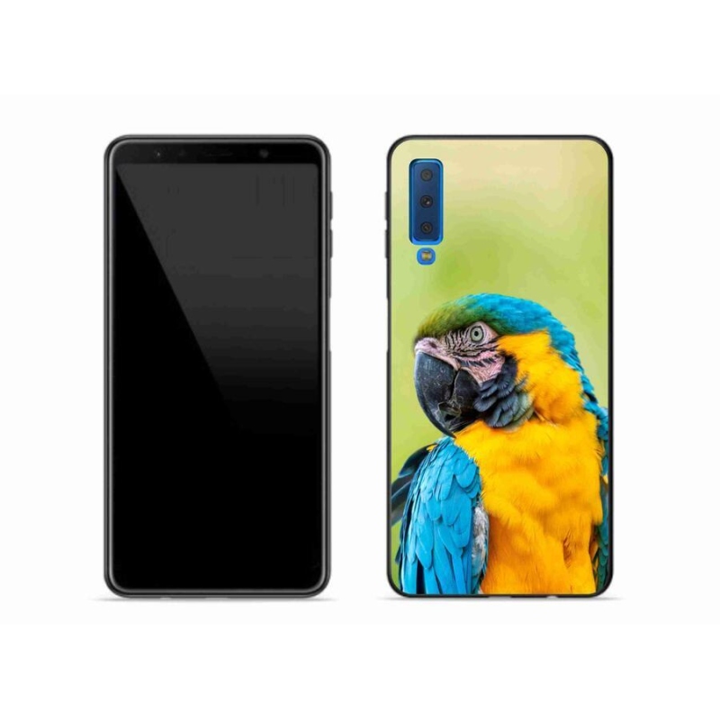 Gelový obal mmCase na mobil Samsung Galaxy A7 (2018) - papoušek ara 2