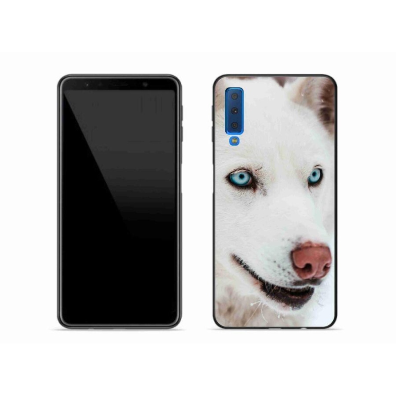 Gelový obal mmCase na mobil Samsung Galaxy A7 (2018) - psí pohled