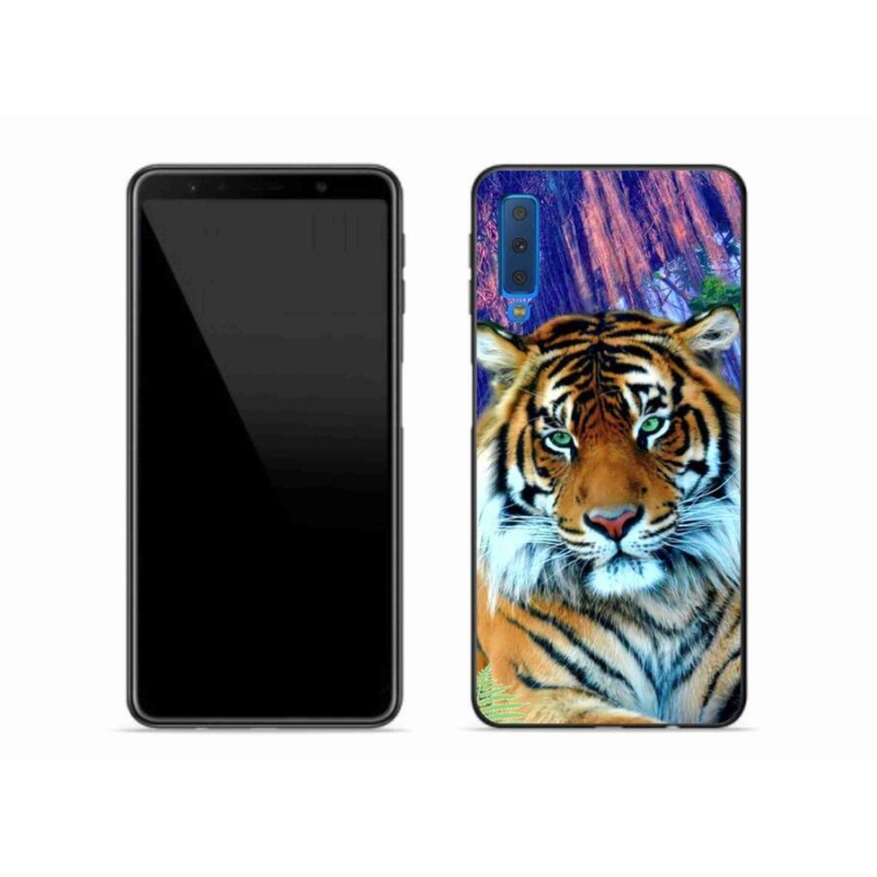 Gelový obal mmCase na mobil Samsung Galaxy A7 (2018) - tygr