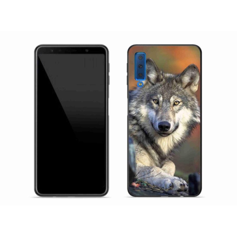 Gelový obal mmCase na mobil Samsung Galaxy A7 (2018) - vlk