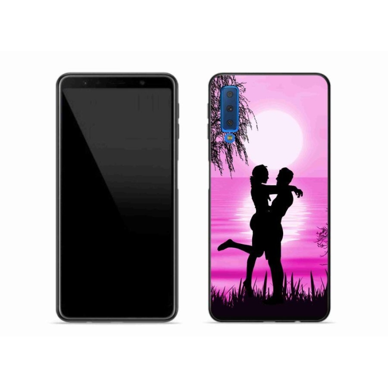 Gelový obal mmCase na mobil Samsung Galaxy A7 (2018) - západ slunce