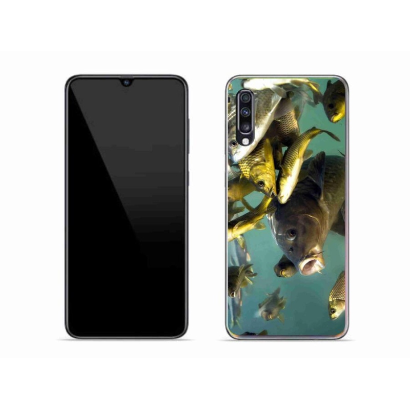 Gelový obal mmCase na mobil Samsung Galaxy A70 - hejno ryb