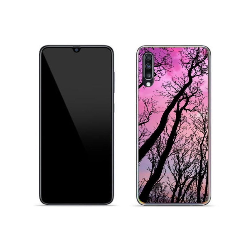 Gelový obal mmCase na mobil Samsung Galaxy A70 - opadané stromy