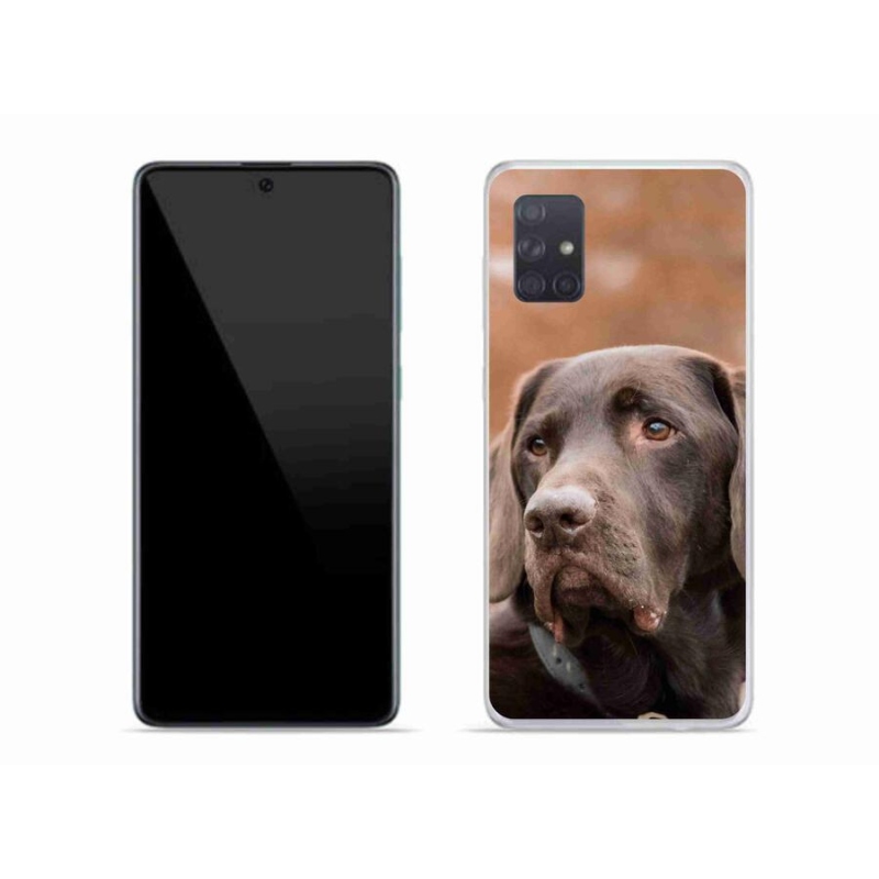 Gelový obal mmCase na mobil Samsung Galaxy A71 - hnědý labrador