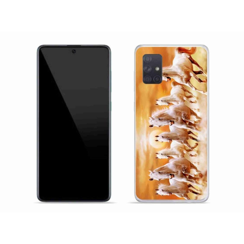 Gelový obal mmCase na mobil Samsung Galaxy A71 - koně 2