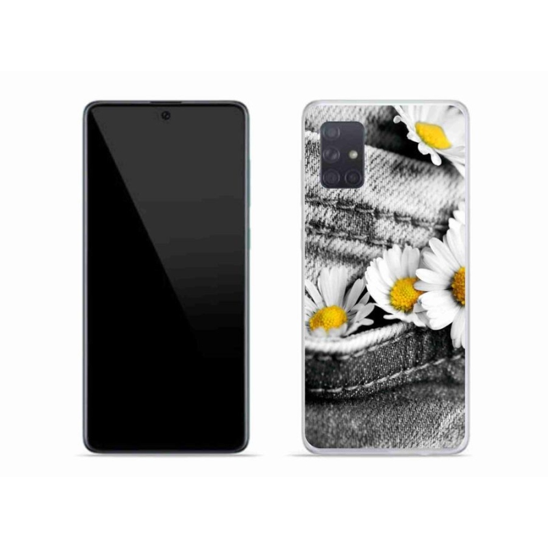 Gelový obal mmCase na mobil Samsung Galaxy A71 - kopretiny