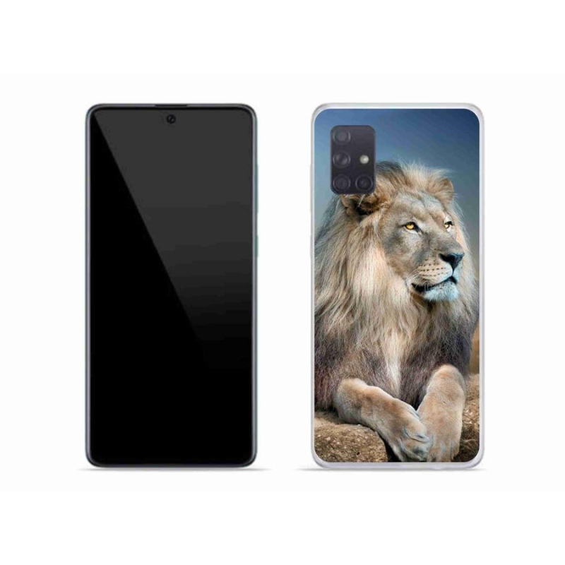 Gelový obal mmCase na mobil Samsung Galaxy A71 - lev 1