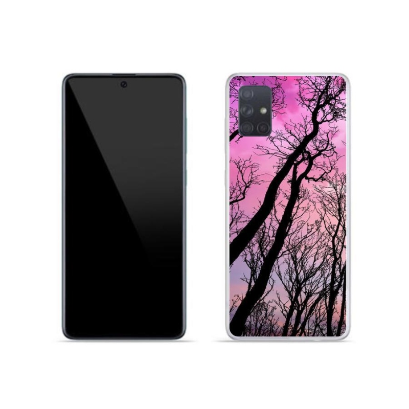 Gelový obal mmCase na mobil Samsung Galaxy A71 - opadané stromy