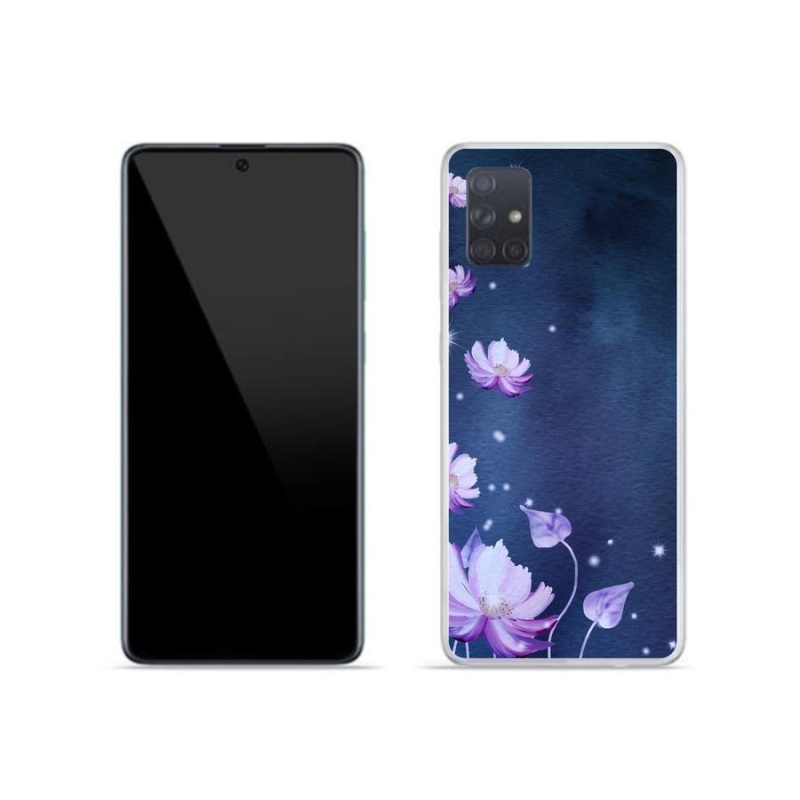 Gelový obal mmCase na mobil Samsung Galaxy A71 - padající květy