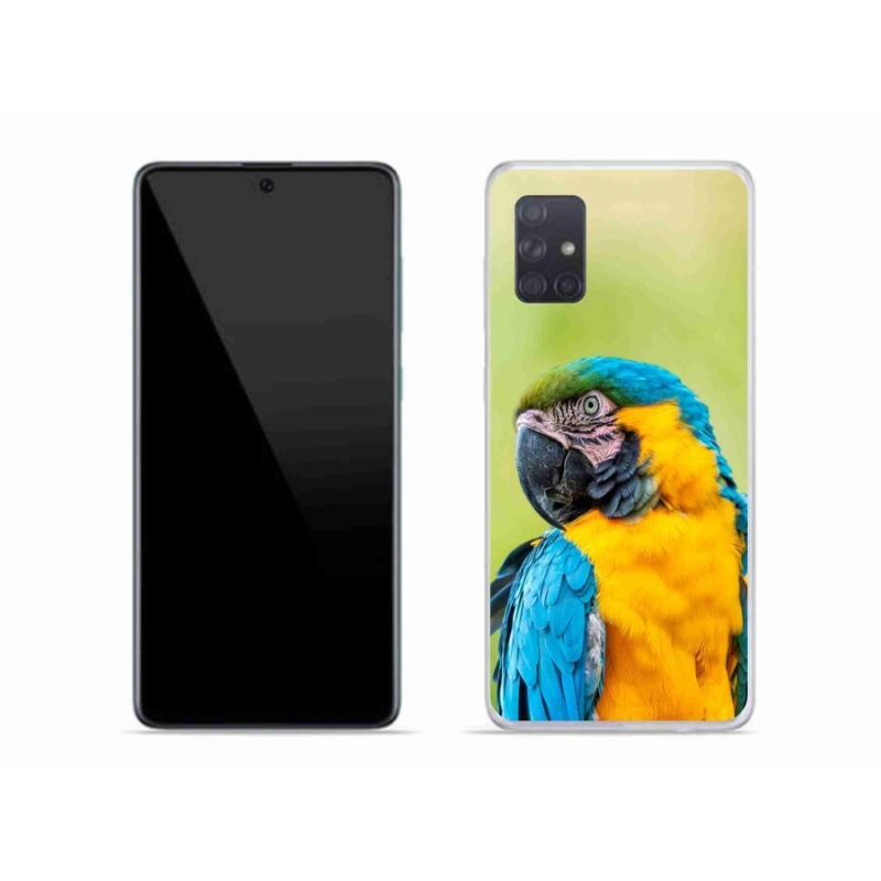 Gelový obal mmCase na mobil Samsung Galaxy A71 - papoušek ara 2