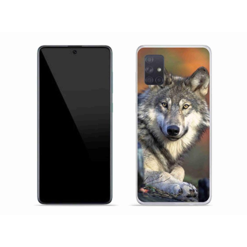 Gelový obal mmCase na mobil Samsung Galaxy A71 - vlk