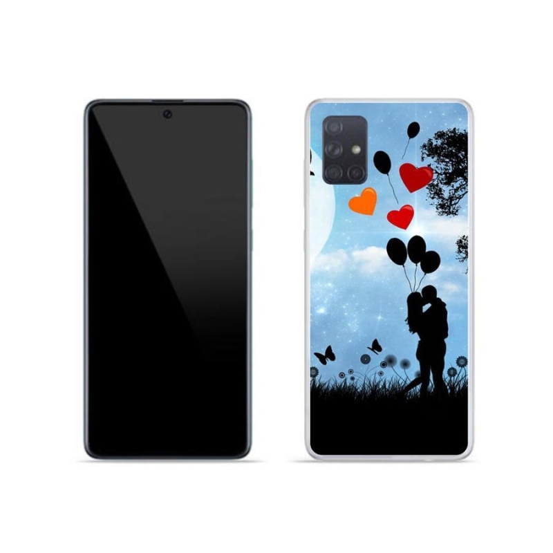 Gelový obal mmCase na mobil Samsung Galaxy A71 - zamilovaný pár