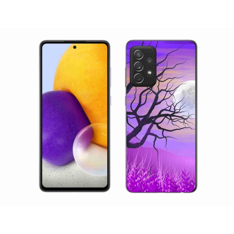Gelový obal mmCase na mobil Samsung Galaxy A72/A72 5G - kreslený opadaný strom