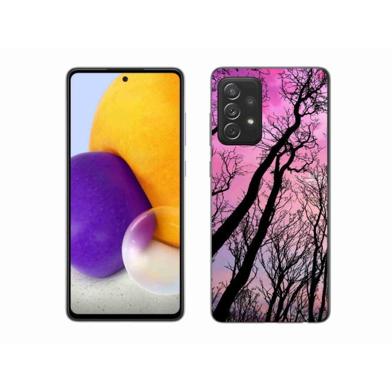 Gelový obal mmCase na mobil Samsung Galaxy A72/A72 5G - opadané stromy