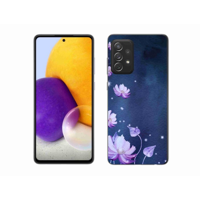 Gelový obal mmCase na mobil Samsung Galaxy A72/A72 5G - padající květy