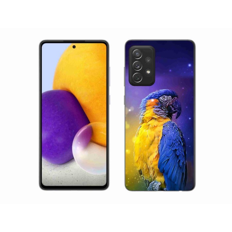 Gelový obal mmCase na mobil Samsung Galaxy A72/A72 5G - papoušek ara 1