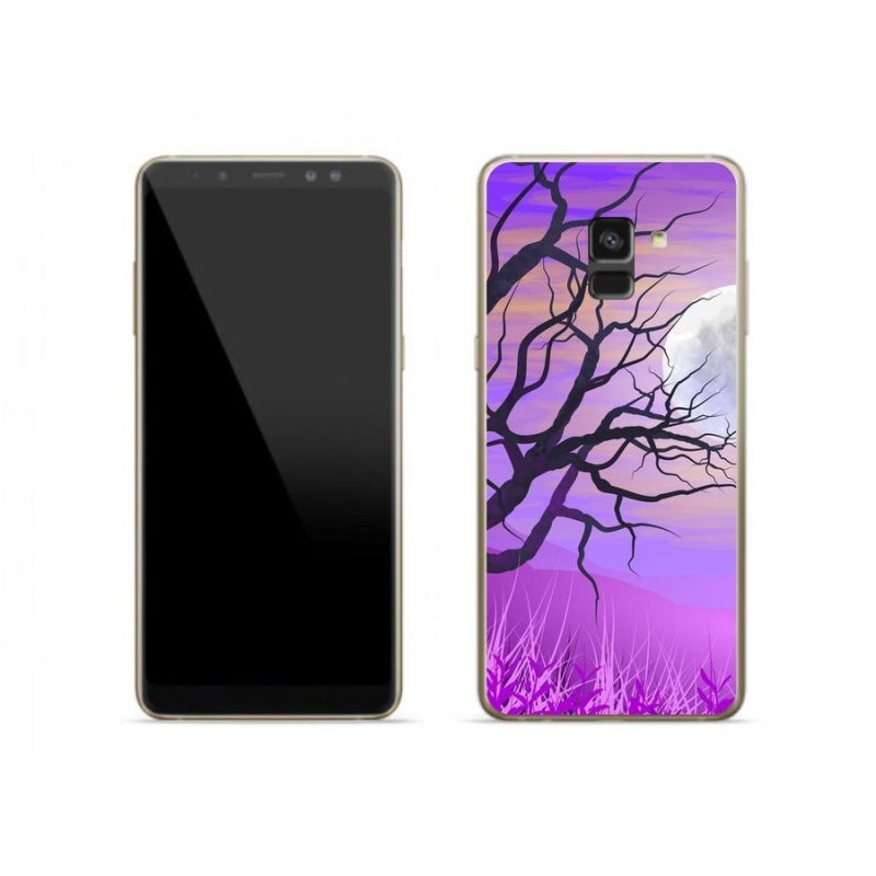 Gelový obal mmCase na mobil Samsung Galaxy A8 (2018) - kreslený opadaný strom