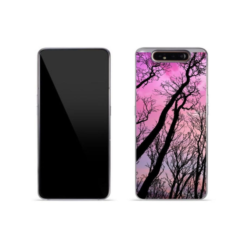 Gelový obal mmCase na mobil Samsung Galaxy A80 - opadané stromy