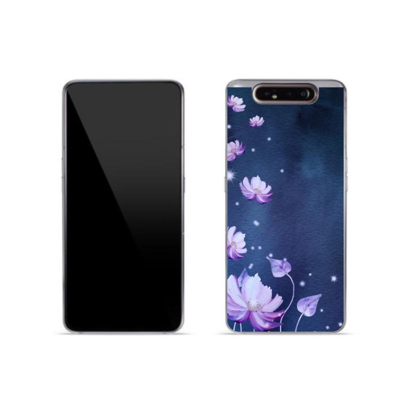 Gelový obal mmCase na mobil Samsung Galaxy A80 - padající květy