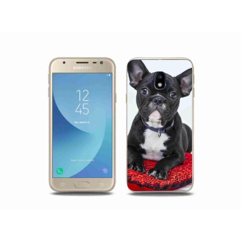 Gelový obal mmCase na mobil Samsung Galaxy J3 (2017) - buldok