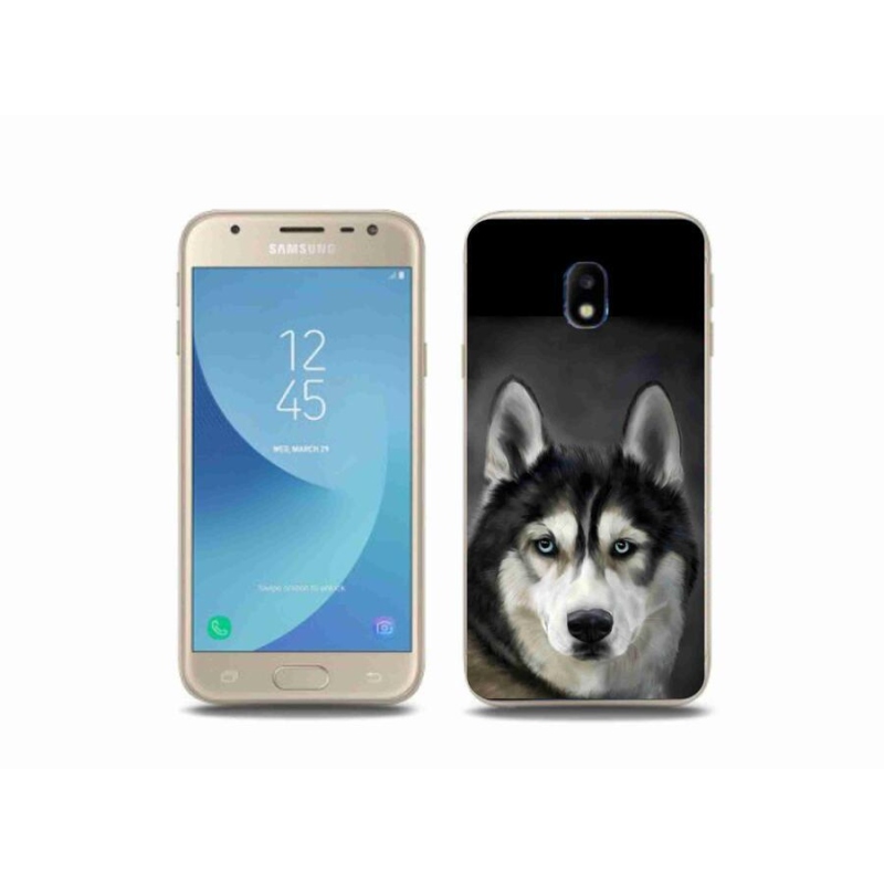 Gelový obal mmCase na mobil Samsung Galaxy J3 (2017) - husky