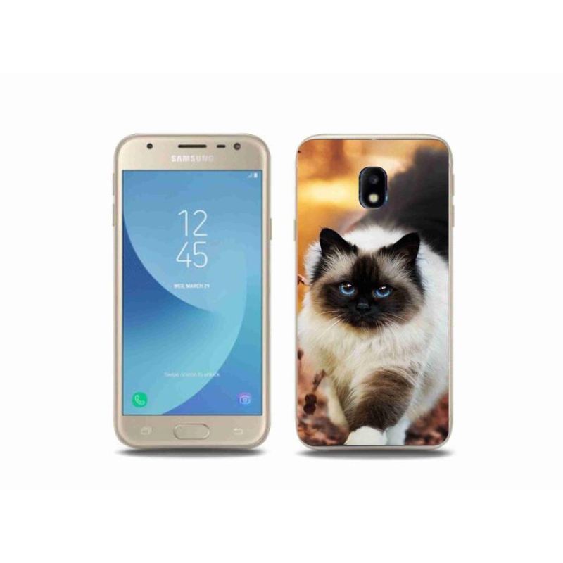 Gelový obal mmCase na mobil Samsung Galaxy J3 (2017) - kočka 1