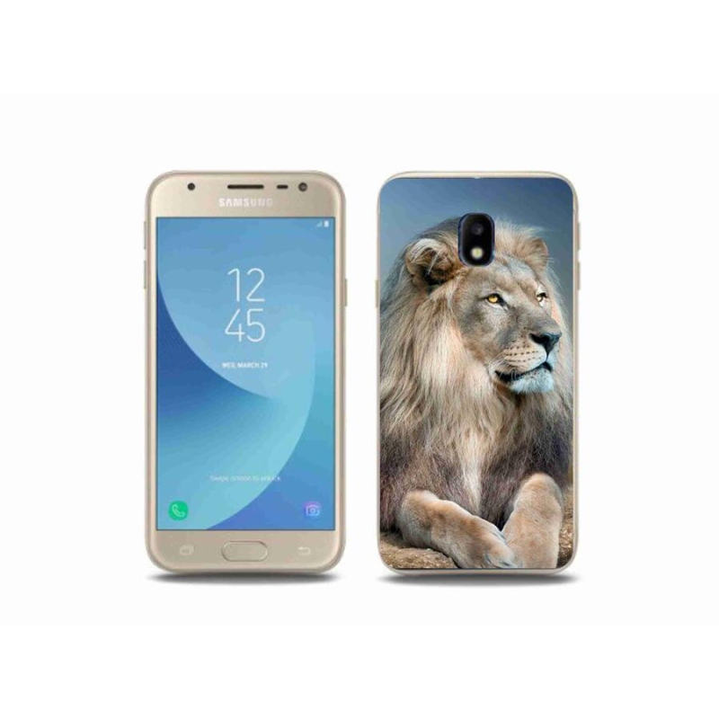 Gelový obal mmCase na mobil Samsung Galaxy J3 (2017) - lev 1