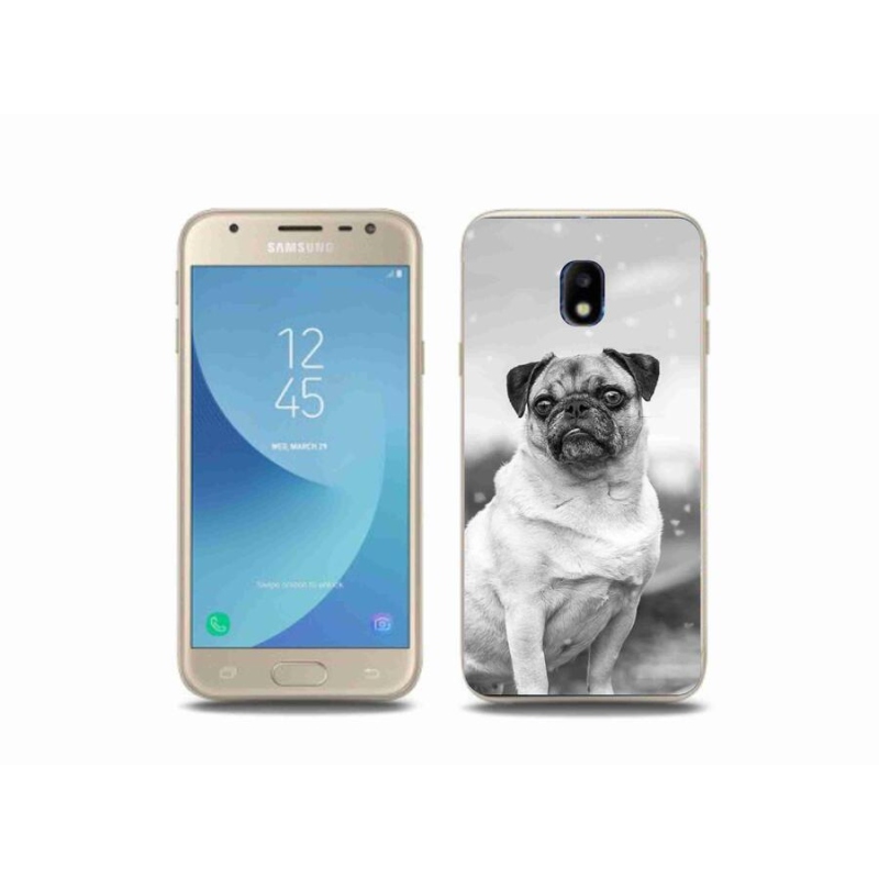 Gelový obal mmCase na mobil Samsung Galaxy J3 (2017) - mops