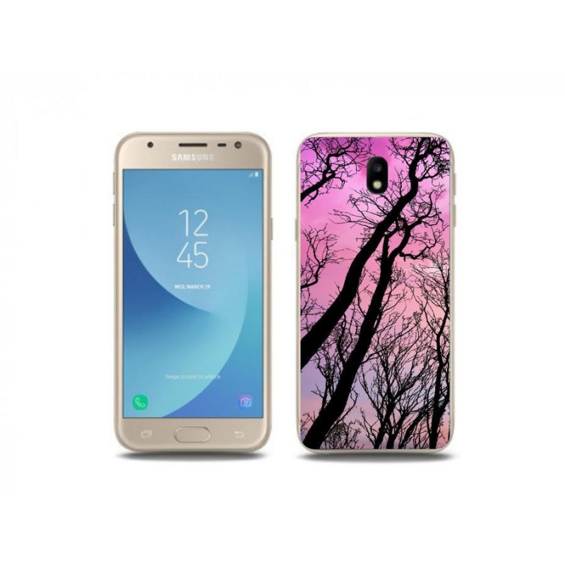 Gelový obal mmCase na mobil Samsung Galaxy J3 (2017) - opadané stromy