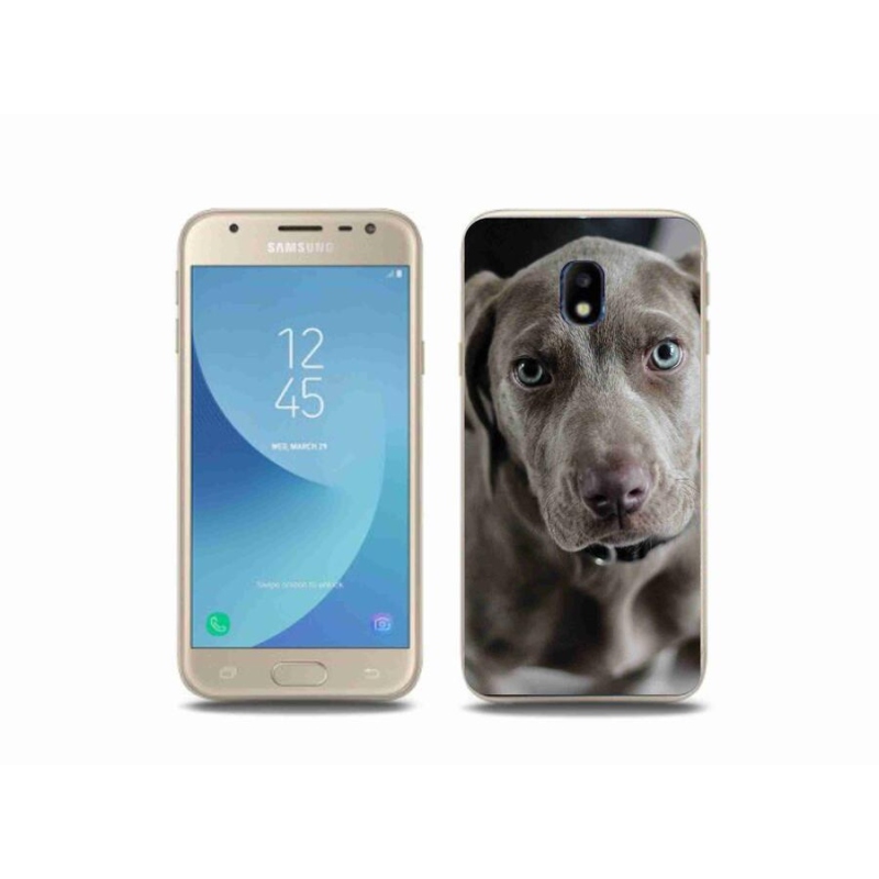 Gelový obal mmCase na mobil Samsung Galaxy J3 (2017) - výmarský ohař