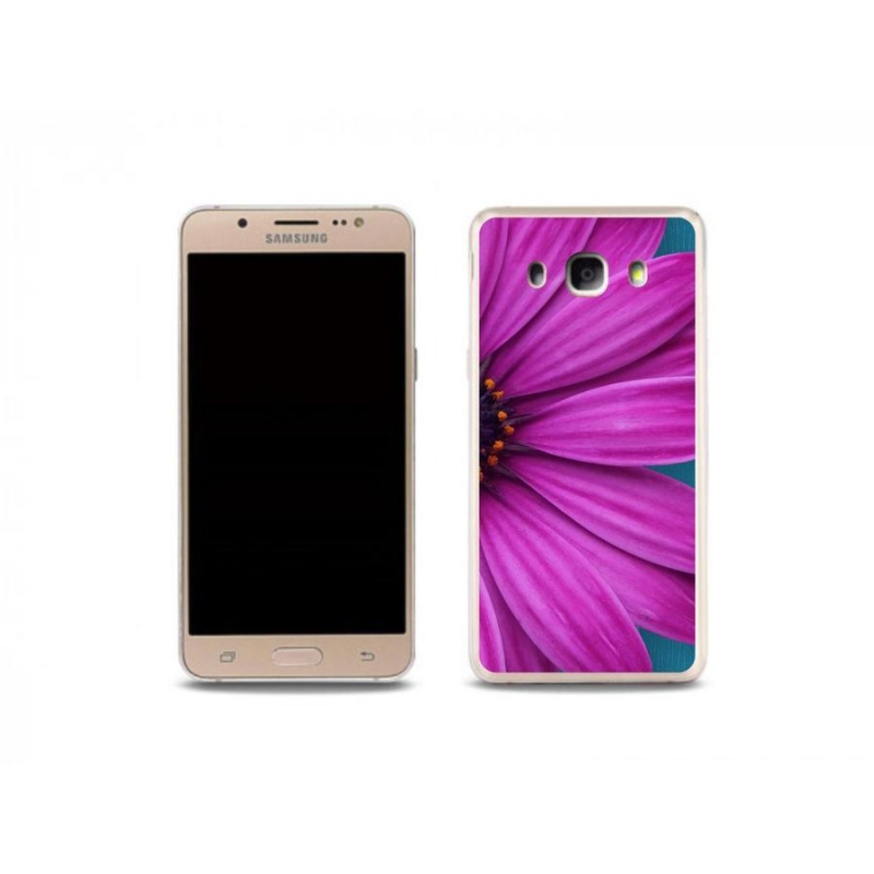 Gelový obal mmCase na mobil Samsung Galaxy J5 (2016) - fialová kopretina