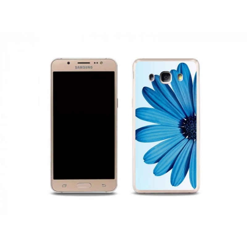 Gelový obal mmCase na mobil Samsung Galaxy J5 (2016) - modrá kopretina