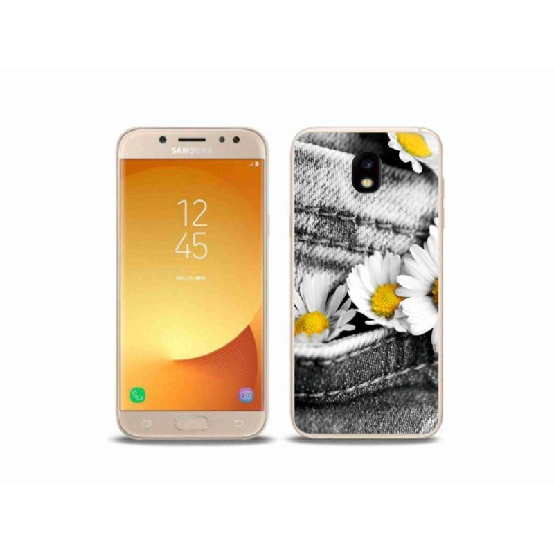 Gelový obal mmCase na mobil Samsung Galaxy J5 (2017) - kopretiny