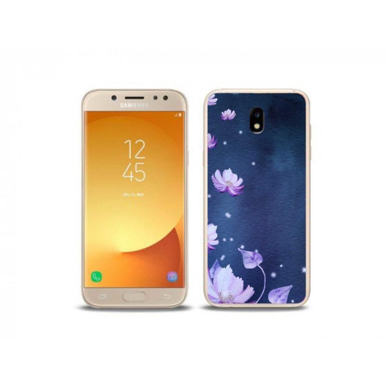 Gelový obal mmCase na mobil Samsung Galaxy J5 (2017) - padající květy