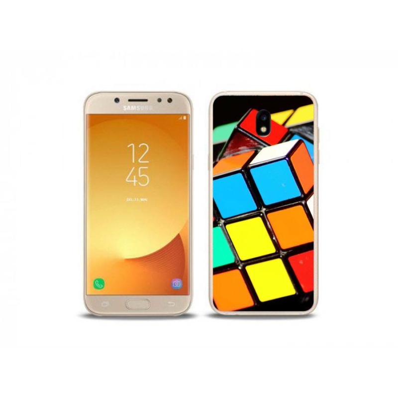 Gelový obal mmCase na mobil Samsung Galaxy J5 (2017) - rubikova kostka