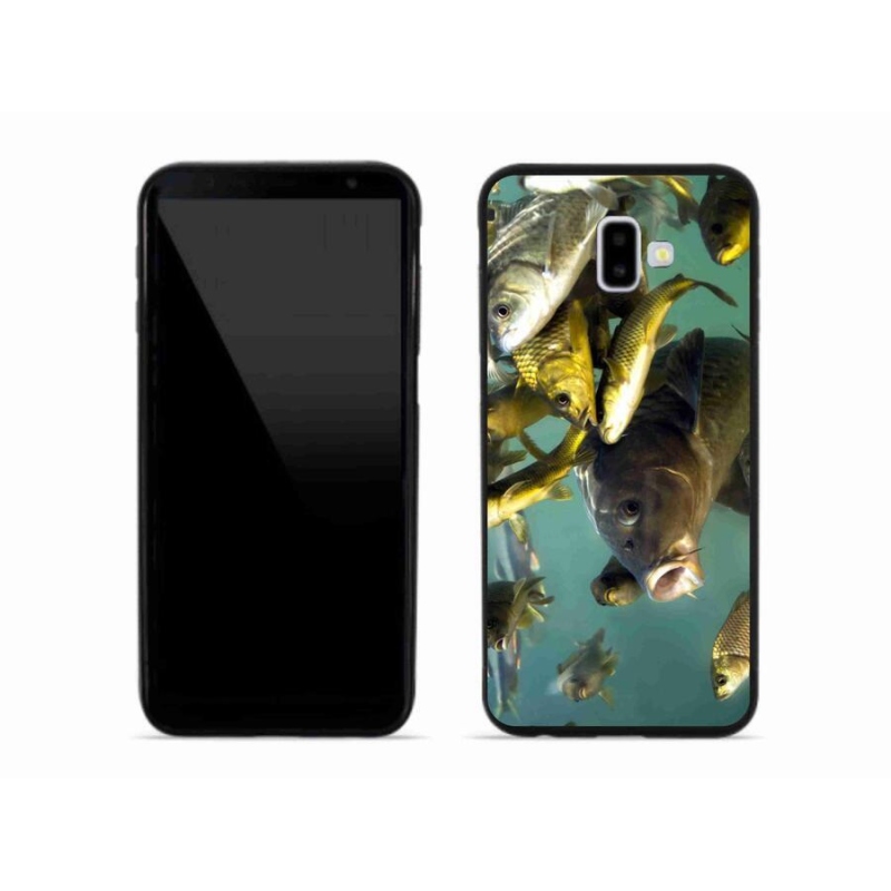 Gelový obal mmCase na mobil Samsung Galaxy J6 Plus - hejno ryb