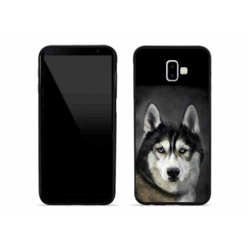 Gelový obal mmCase na mobil Samsung Galaxy J6 Plus - husky