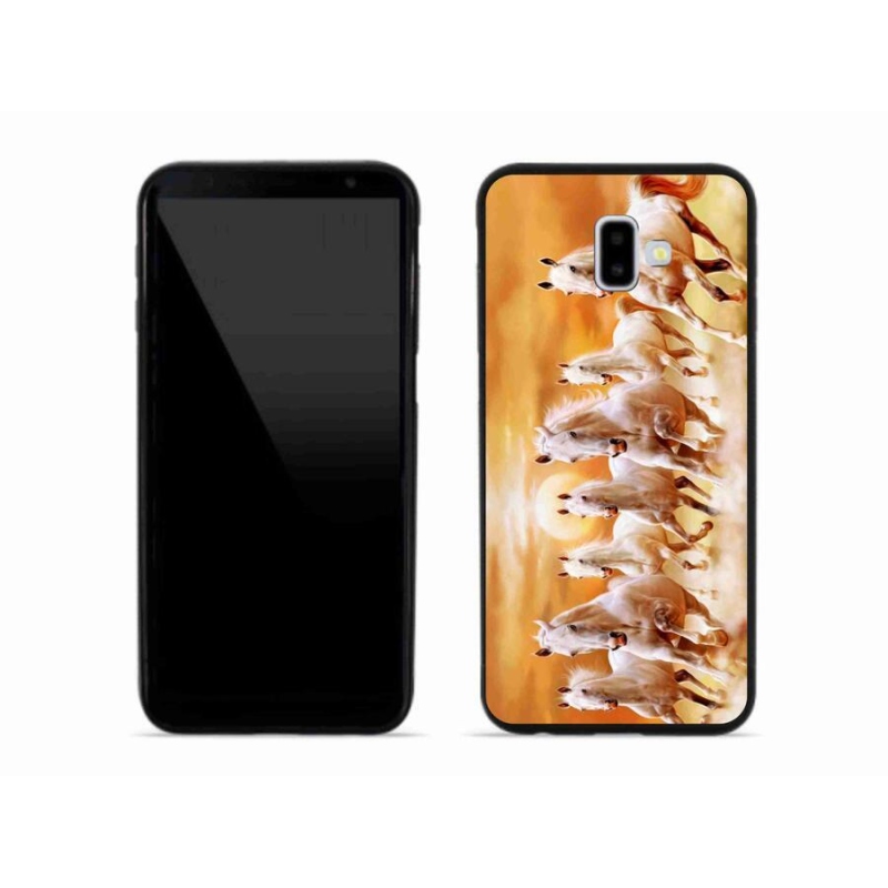 Gelový obal mmCase na mobil Samsung Galaxy J6 Plus - koně 2