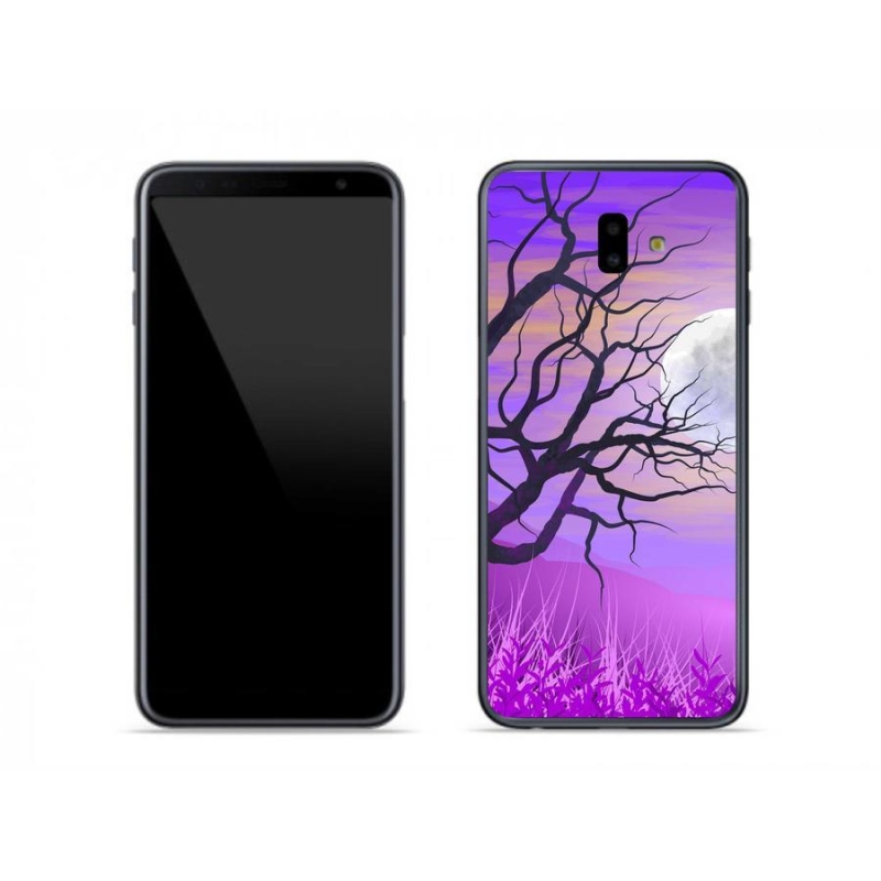 Gelový obal mmCase na mobil Samsung Galaxy J6 Plus - kreslený opadaný strom