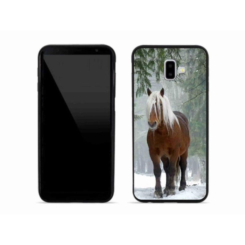 Gelový obal mmCase na mobil Samsung Galaxy J6 Plus - kůň v lese