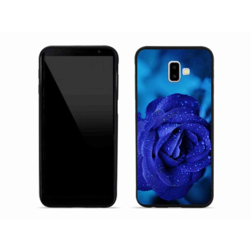 Gelový obal mmCase na mobil Samsung Galaxy J6 Plus - modrá růže