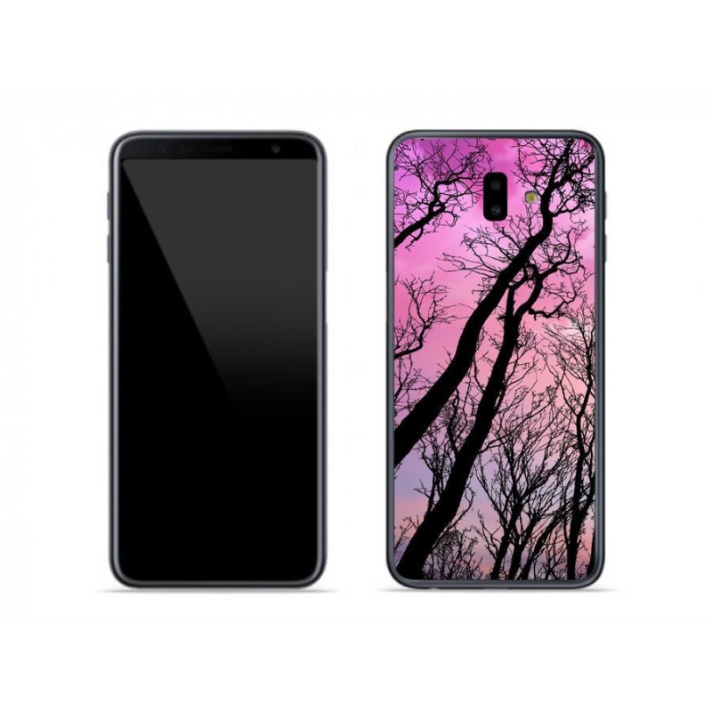 Gelový obal mmCase na mobil Samsung Galaxy J6 Plus - opadané stromy