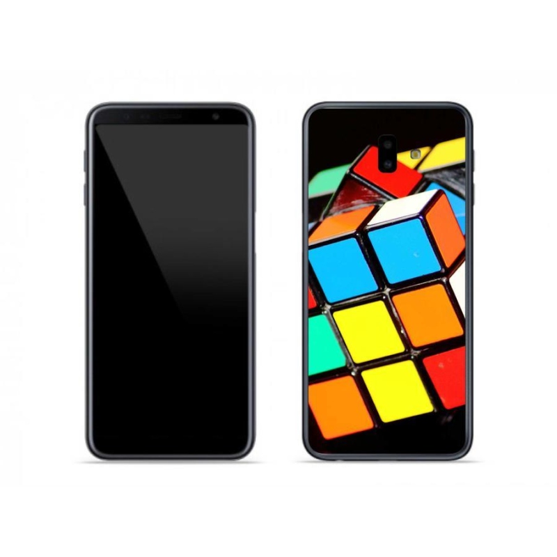 Gelový obal mmCase na mobil Samsung Galaxy J6 Plus - rubikova kostka
