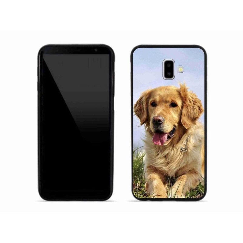 Gelový obal mmCase na mobil Samsung Galaxy J6 Plus - zlatý retrívr