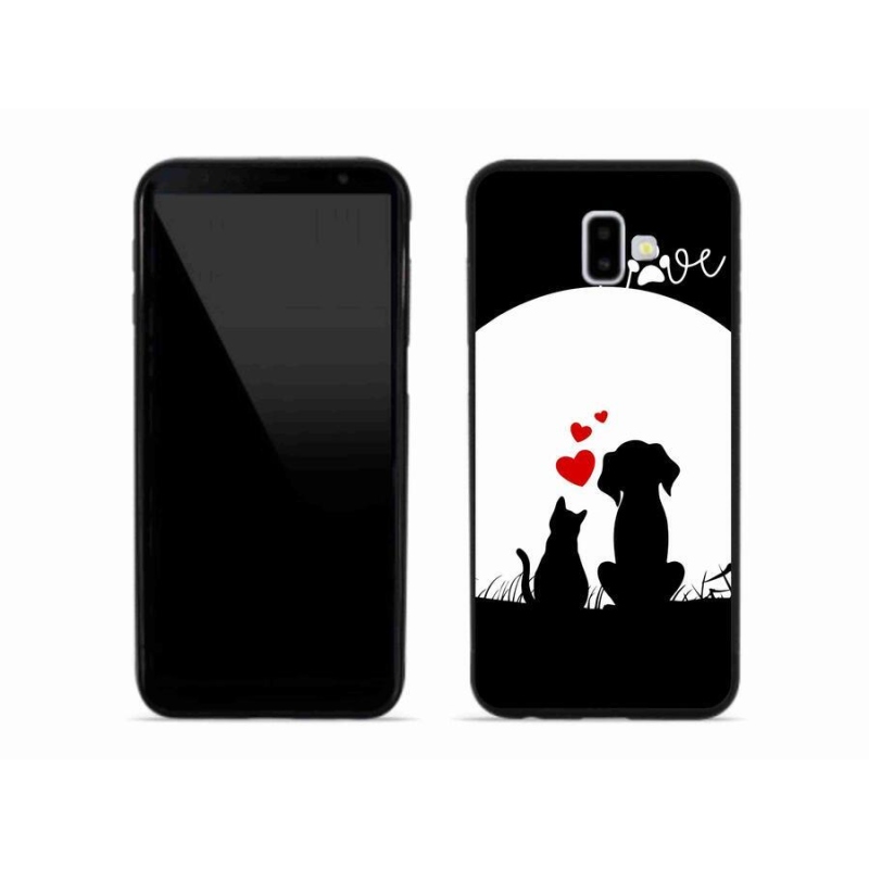 Gelový obal mmCase na mobil Samsung Galaxy J6 Plus - zvířecí láska